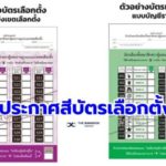 กกต. กำหนดสีบัตรเลือกตั้งปี’66 ส.ส.แบ่งเขต สีม่วง-แบบบัญชีรายชื่อ สีเขียว