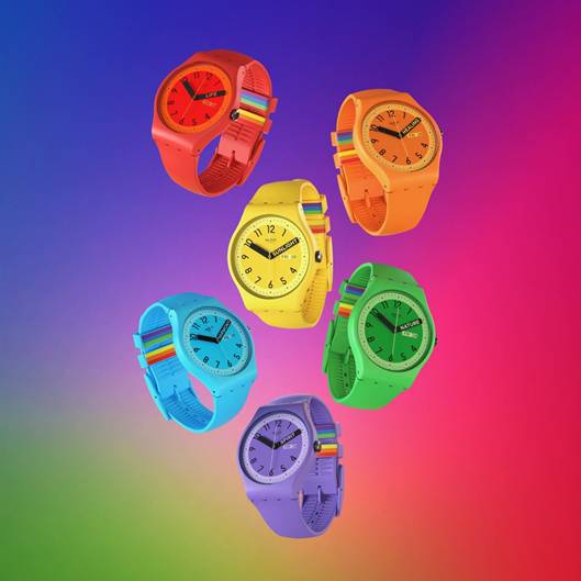 6 สีรุ้งสู่นาฬิกา Swatch Pride