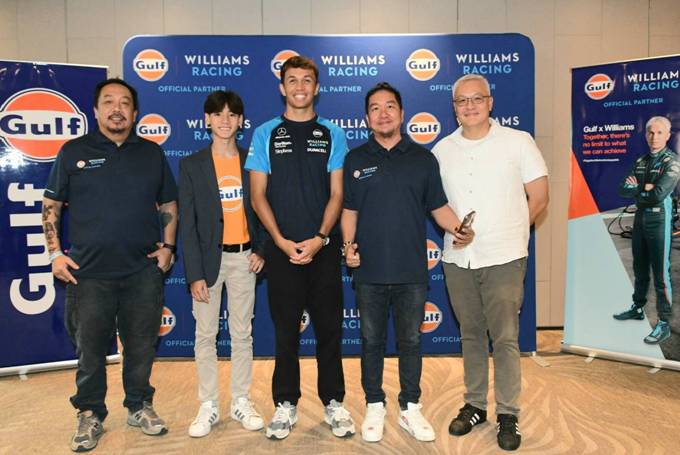 Gulf Oil ฉลองครบรอบ 5 ปีในประเทศไทย กับ Alex Albonนักแข่ง F1 ดาวรุ่งแห่ง ทีม Williams Racing