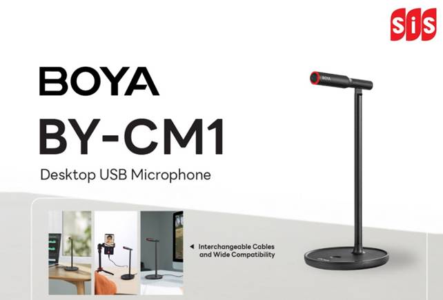 ไมโครโฟนตั้งโต๊ะรุ่น BY-CM1 Desktop USB Microphone จาก BOYA