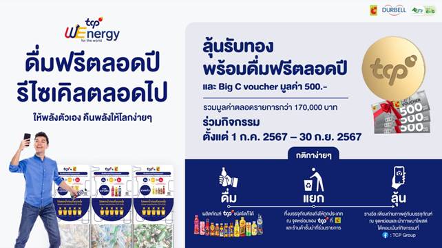 กลุ่มธุรกิจ TCP จับมือ บิ๊กซี และพันธมิตรจัดแคมเปญ “ดื่มฟรีตลอดปี รีไซเคิลตลอดไป”